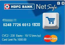 hdfc netsafe card